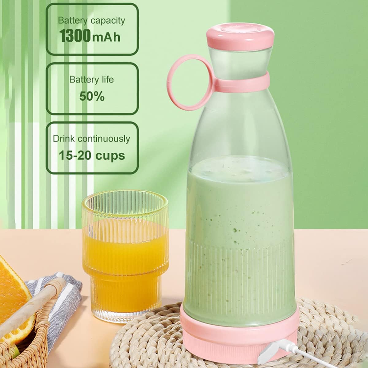 Mini Juicer Wireless Fruit Blenders Bottle