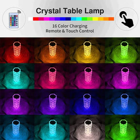 CRYSTAL DIAMOND TABLE LAMP