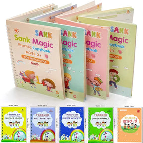 Magic Book pack of 4pcs with 10 refill